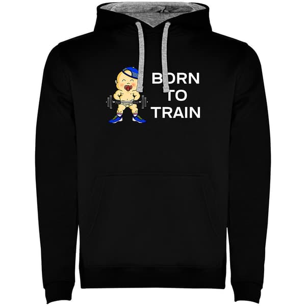 Kruskis Luvtröja Born To Train Two-colour Svart 3XL Man