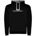 Miniatyrbillede 1 af 4: Kruskis Hættetrøje Fitness Heartbeat Two-colour Sort 3XL Mand