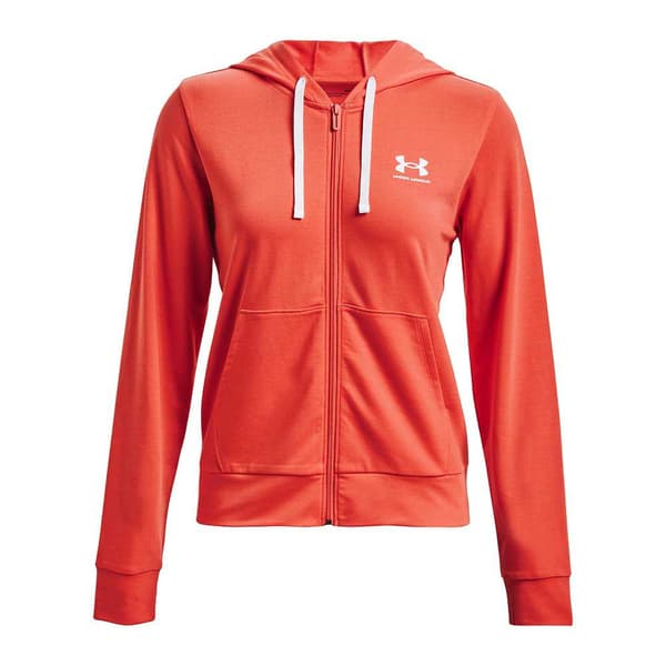 Under Armour Sweatshirt Med Fuld Lynlås Rival Terry Rød XL Kvinde