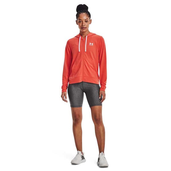 Under Armour Sweatshirt Med Fuld Lynlås Rival Terry Rød XL Kvinde