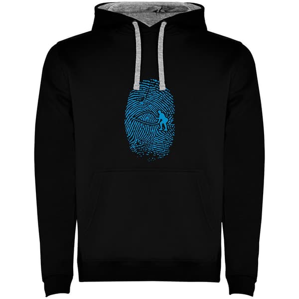 Kruskis Tvåfärgad Luvtröja Crossfit Fingerprint Svart 2XL Man