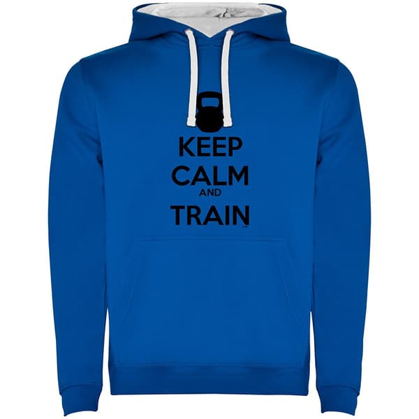 Kruskis Tvåfärgad Luvtröja Keep Calm And Train Blå L Man
