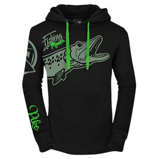 Hotspot Design Sweatshirt Fishing Mania Pike Sort 3XL Mand