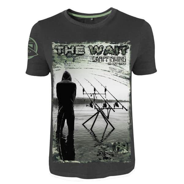 Hotspot Design Kortærmet T-shirt Carpfishing Is My Life The Wait Grå M Mand
