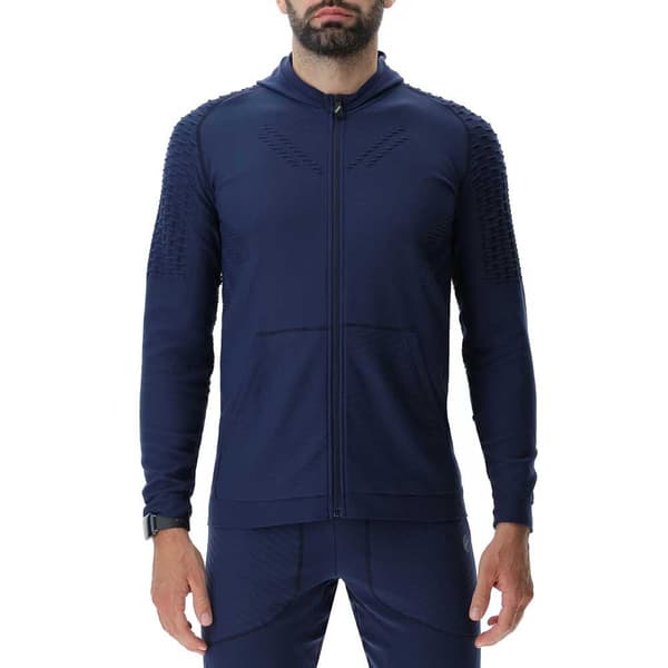 Uyn Sweatshirt Med Fuld Lynlås Run Fit Full Zip Blå M Mand