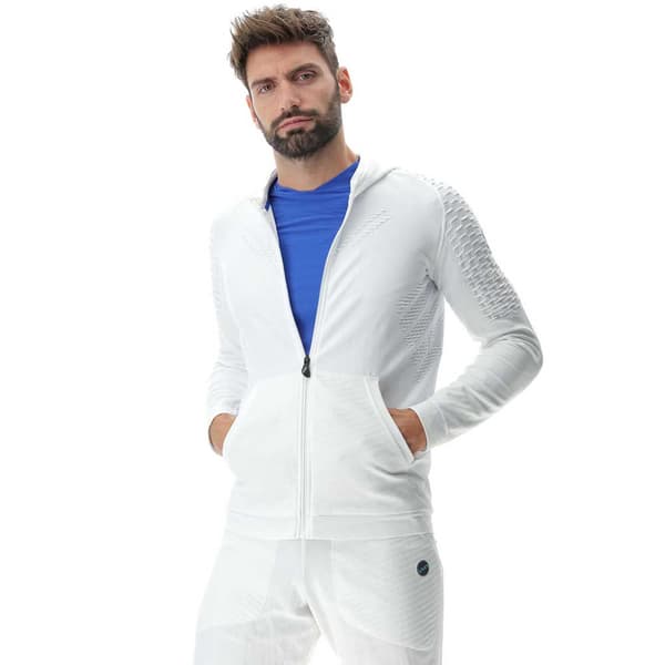 Uyn Sweatshirt Med Fuld Lynlås Run Fit Full Zip Hvid M Mand