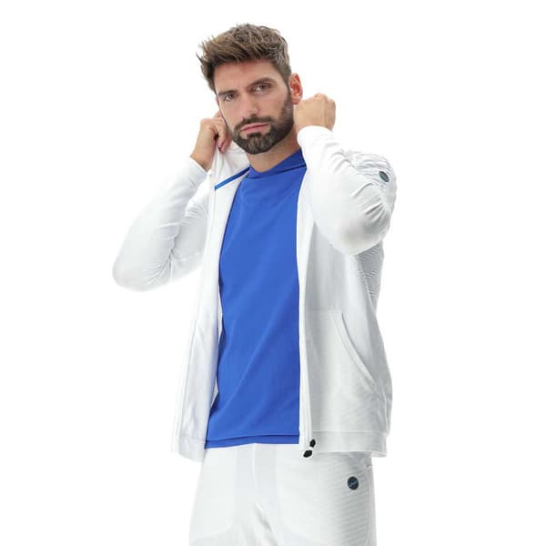 Uyn Sweatshirt Med Fuld Lynlås Run Fit Full Zip Hvid M Mand