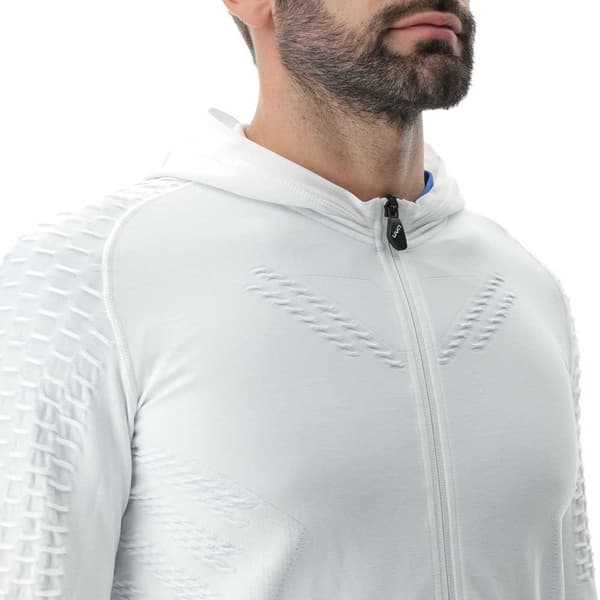 Uyn Sweatshirt Med Fuld Lynlås Run Fit Full Zip Hvid M Mand