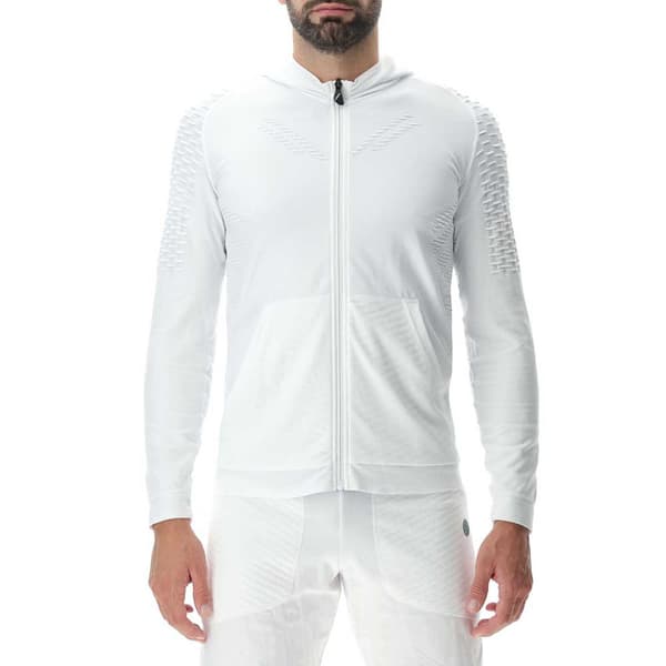 Uyn Sweatshirt Med Fuld Lynlås Run Fit Full Zip Hvid M Mand