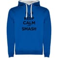 Miniatyrbild 1 av 4: Kruskis Tvåfärgad Luvtröja Keep Calm And Smash Blå 2XL Man