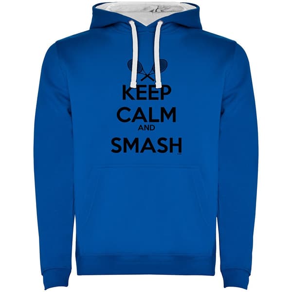 Kruskis Tvåfärgad Luvtröja Keep Calm And Smash Blå 2XL Man