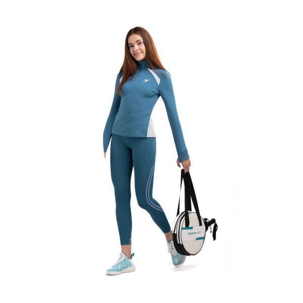 Drop Shot Halv Lynlå Sweatshirt Frida Blå XS Kvinde