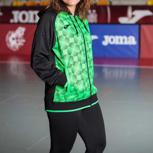 Joma Fuld Lynlå Sweatshirt Supernova Iii Grøn,Sort M Kvinde
