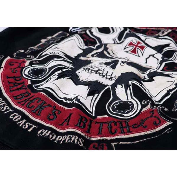West Coast Choppers Sweatshirt Med Fuld Lynlås Mechanic Sort 2XL Mand