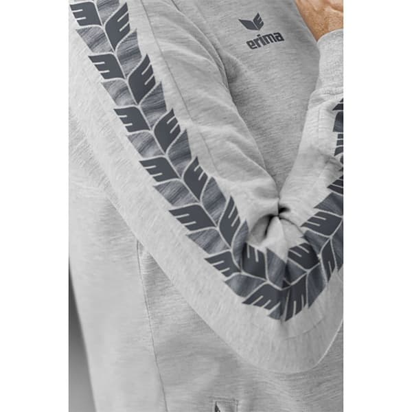 Erima Sweatshirt Med Fuld Lynlås Essential Team Track Top Grå S Mand