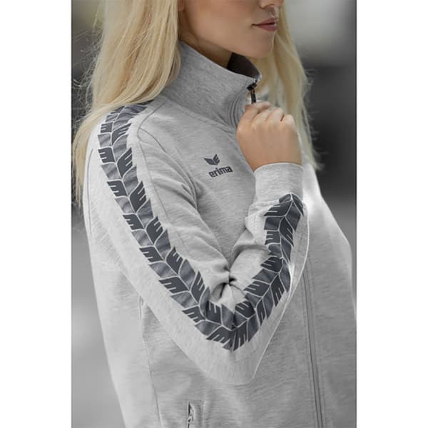 Erima Sweatshirt Med Fuld Lynlås Essential Team Track Top Grå 44 Kvinde
