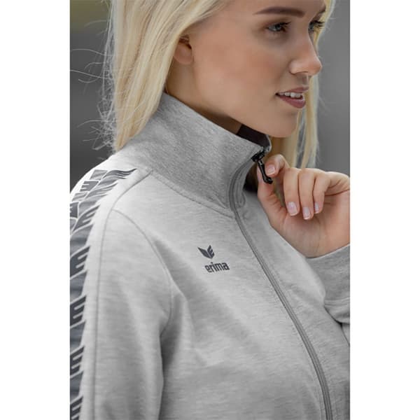 Erima Sweatshirt Med Fuld Lynlås Essential Team Track Top Grå 44 Kvinde