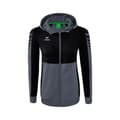Miniatyrbillede 1 af 3: Erima Sweatshirt Med Fuld Lynlås Six Wings Training Sort,Grå 34 Kvinde