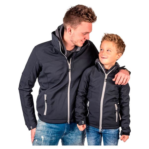 Horka Sweatshirt Med Full Dragkedja Action Softshell Svart 128 cm