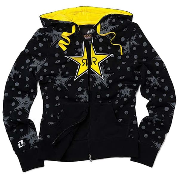 One Industries Fuld Lynlå Sweatshirt Rockstars Stevie Sort S Kvinde