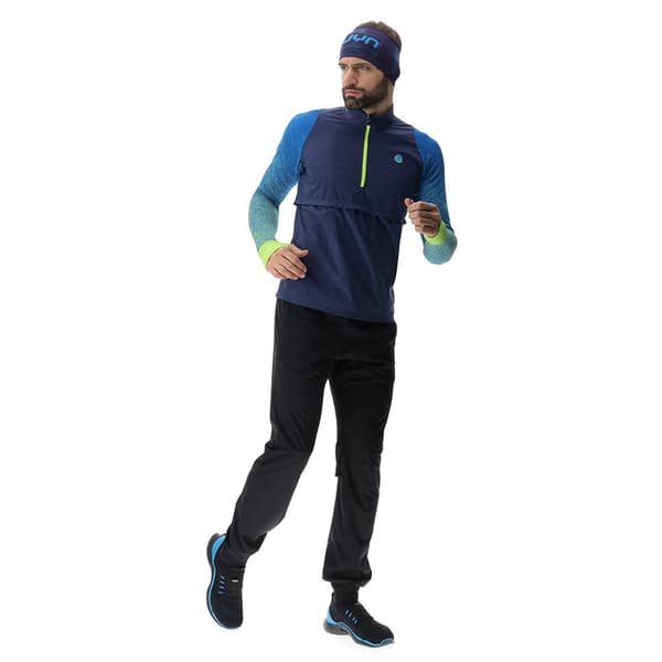 Uyn Långärmad T-shirt Running Exceleration Windproof Zip Up Blå S Man