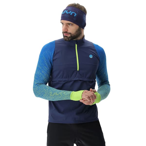 Uyn Långärmad T-shirt Running Exceleration Windproof Zip Up Blå L Man