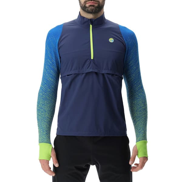 Uyn Långärmad T-shirt Running Exceleration Windproof Zip Up Blå L Man