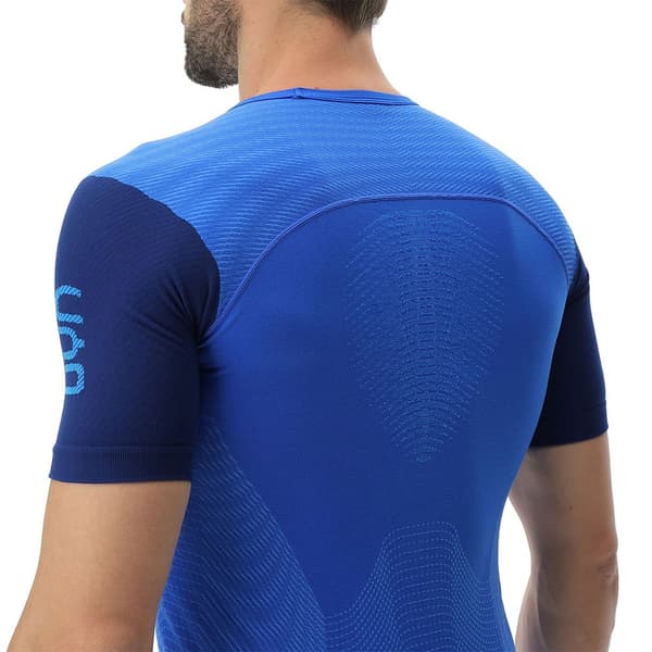 Uyn Kortærmet T-shirt Running Pb42 Blå 2XL Mand
