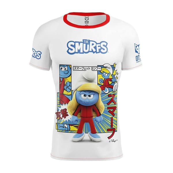 Otso Smølfer Kortærmet T-shirt Hvid S Mand
