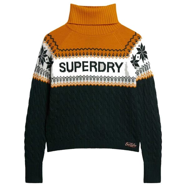 Superdry Tröja Aspen Ski Gul,Blå S Kvinna