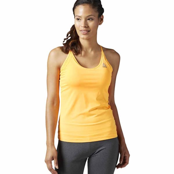Reebok Ärmlös T-shirt Workout Ready Tri Back Orange XL Kvinna