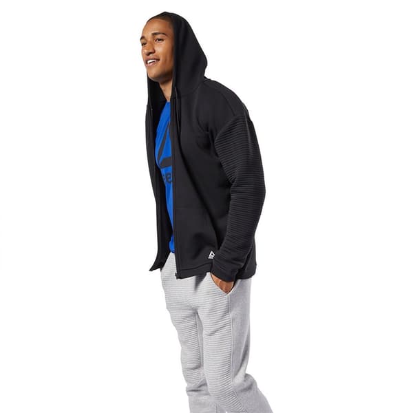 Reebok Sweatshirt Med Fuld Lynlås Workout Ready Sort XS Mand