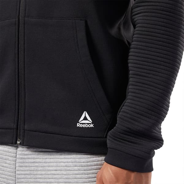 Reebok Sweatshirt Med Fuld Lynlås Workout Ready Sort XS Mand