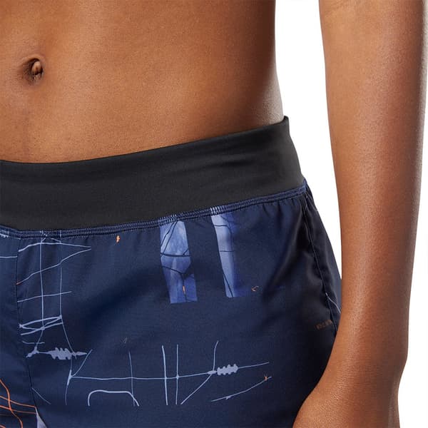 Reebok Korta Byxor Workout Ready Knit Printed Blå XS Kvinna