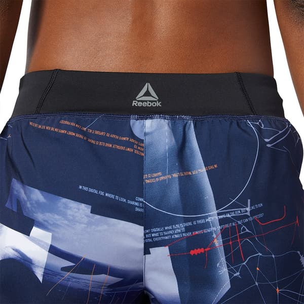 Reebok Korta Byxor Workout Ready Knit Printed Blå XS Kvinna