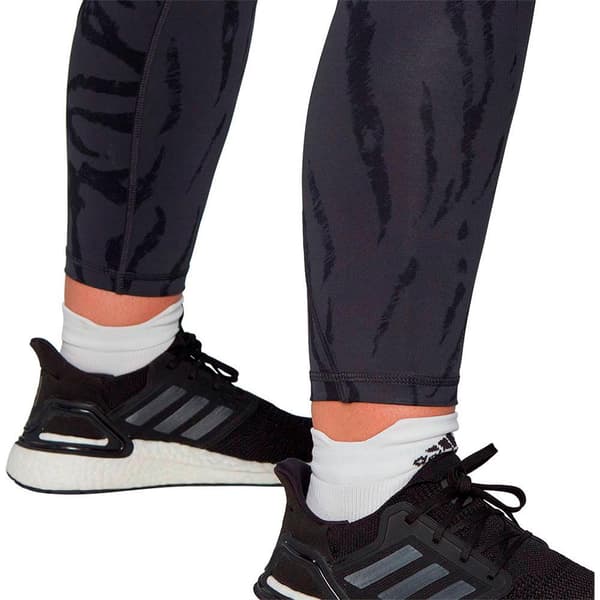 Adidas Strumpbyxor Optime Icons Print 7/8 Svart 3X Kvinna