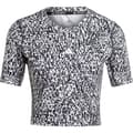 Miniatyrbild 3 av 5: Adidas Kortärmad T-shirt Techfit Print Crop Svart L Kvinna