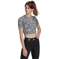 Miniatyrbild 1 av 5: Adidas Kortärmad T-shirt Techfit Print Crop Svart L Kvinna