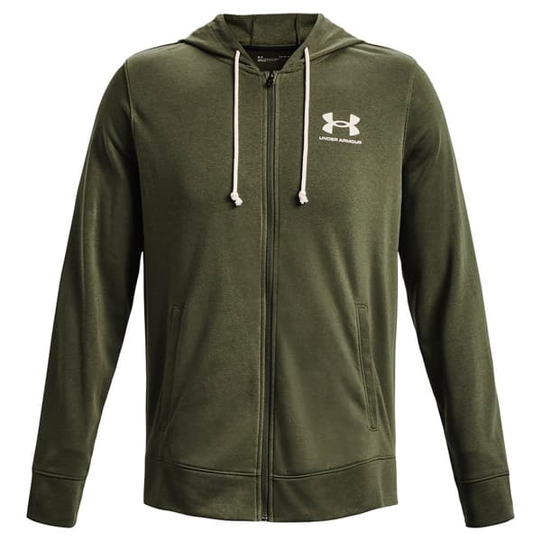Under Armour Sweatshirt Med Fuld Lynlås Rival Terry Grøn M Mand
