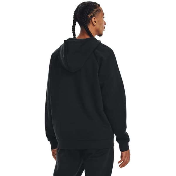 Under Armour Sweatshirt Med Full Dragkedja Rival Fleece Svart M / Regular Man