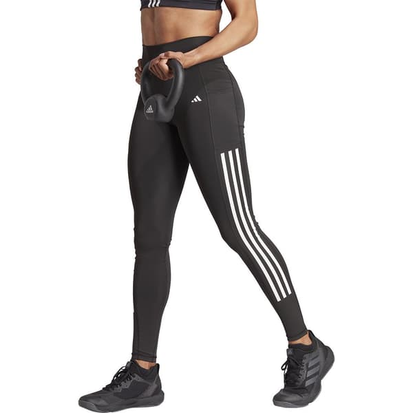 Adidas Stripes Leggings Opt 3 Sort L Kvinde