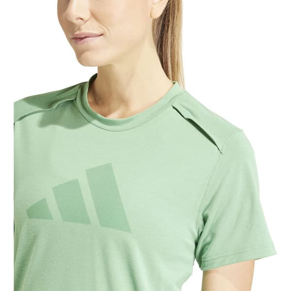 Adidas Kortärmad T-shirt Power Bl Grönt M Kvinna