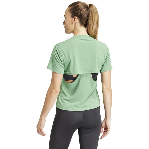 Adidas Kortärmad T-shirt Power Bl Grönt M Kvinna