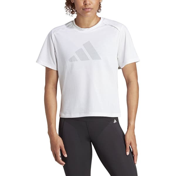 Adidas Lyhythihainen T-paita Power Bl Valkoinen L Nainen