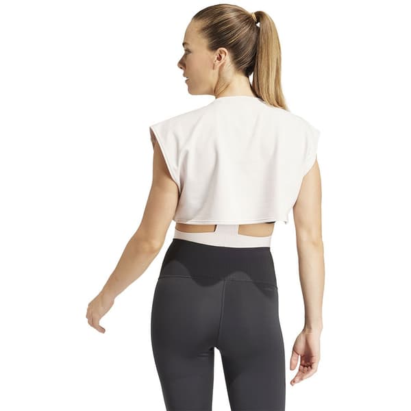 Adidas Hihaton T-paita Power Crop Musta L / Regular Nainen