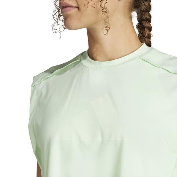 Adidas Ärmlös T-shirt Power Performance Big Logo Grönt L Kvinna