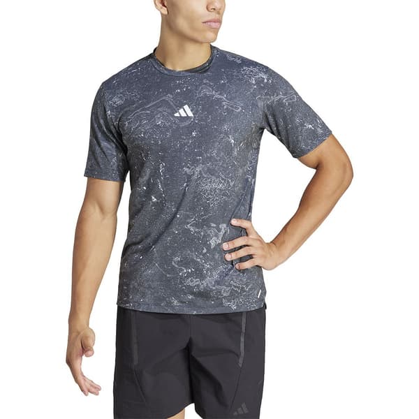 Adidas Kortärmad T-shirt Power Workout Grå S Man