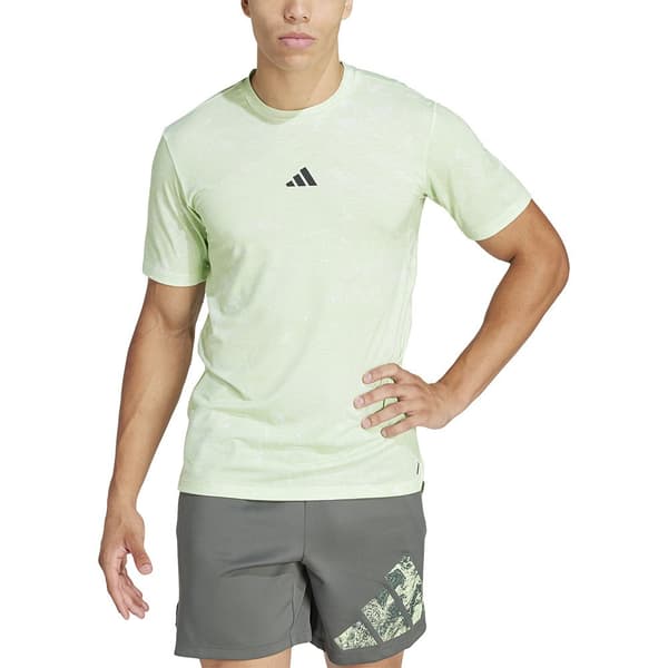 Adidas Kortärmad T-shirt Power Workout Grönt L Man