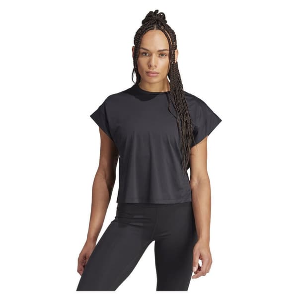 Adidas Kortärmad T-shirt Studio Svart 2XS Kvinna