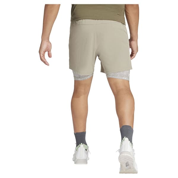 Adidas Shorts Woven Power 2in1 7´´ Beige S Man